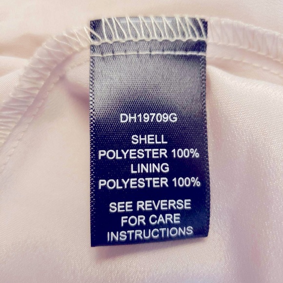 Peach Pleated Dress by Ark & Co. with Tie Back Closure and Beaded tassels Sz L - Picture 10 of 14